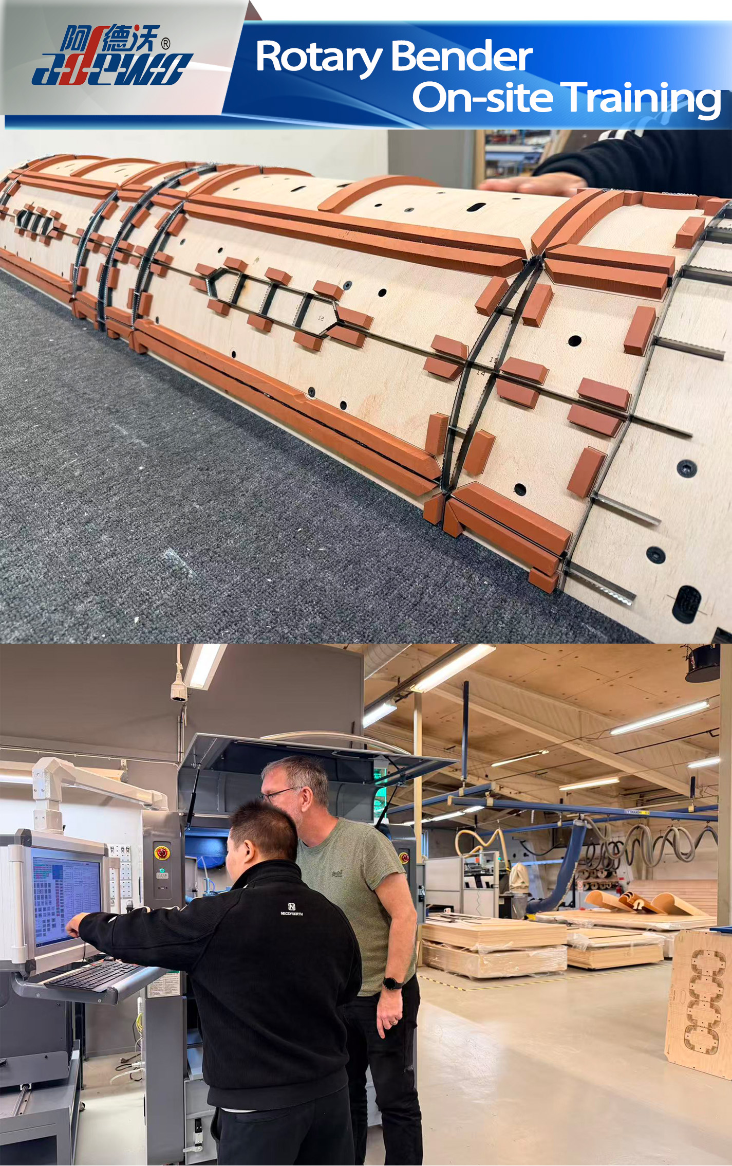 Đào tạo tại chỗ máy uốn quay