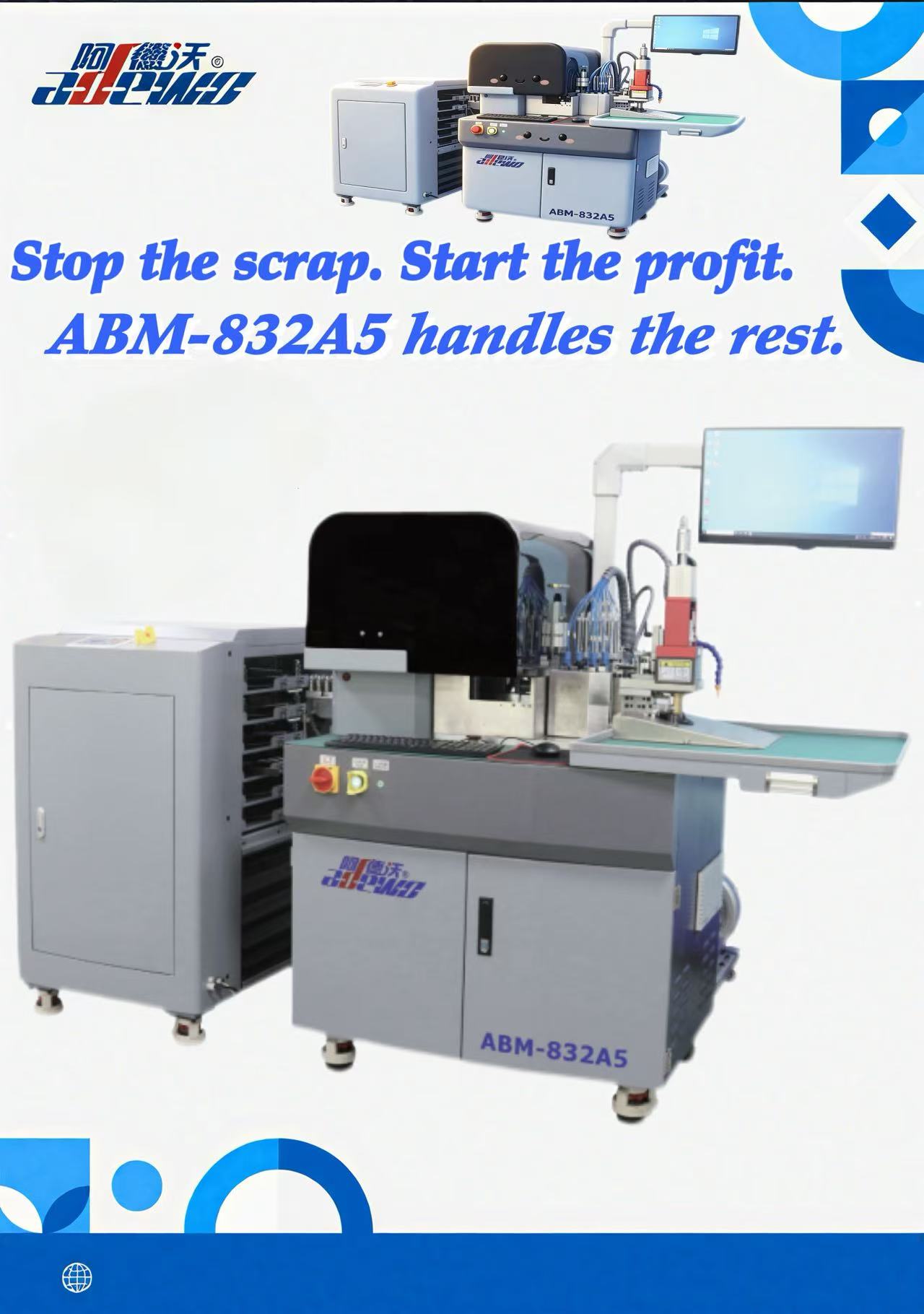 Vẫn đang gặp khó khăn với việc nứt giấy? Máy uốn kết hợp ABM-832A5 sửa chữa nó.