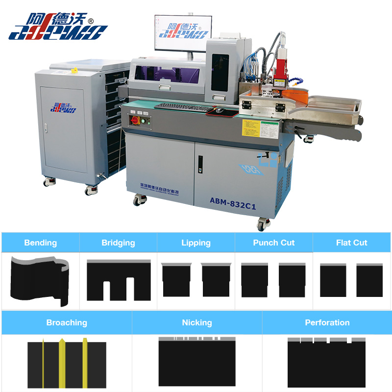 Máy uốn thước thép tự động 832C1 để làm thùng carton và hộp màu